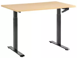 Reguliuojamo aukščio rašomasis stalas DESTINES juodas/šviesiai rudas 120 cm 72 cm