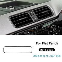 Carbon Fiber Style Interior Sticker for Fiat Panda 2013-2019 2020 2021 2022 2023 2024 2025 LHD RHD Interior Panel Black Carbon