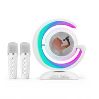 Riff YS110 BT 5.3 Portable karaoke system with 2 wireless microphones, white