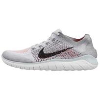 Nike Free RN Flyknit 2018 Pure Platinum Men Sneakers White Black-White 942838-003 41