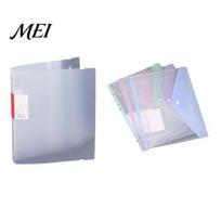 Student Exam Filing Organizer 11 Hole Expandable Binder Folders for 2/3/4 Ring Document Pouch, Plastic Envelopes Snap-on Pouch Pocket with Snap Button 3pcs A