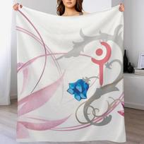 FFXIV White Mage Job Mat Throw Blanket Modern Design Soft Blanket for Home Decor Size: 75*100cm, Weight: 230 GSM