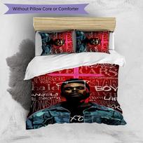 The Weeknd Printed 3PCS Bedding Set Soft Breathable Duvet Cover Pillowcases Set Washable Bedroom Decor Home Gift 135cm*200cm