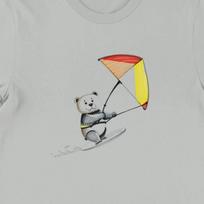 Bear Kite Surfing Shirt , Unisex, Animal Lover Shirt, Funny Animal T-shirt, Gifts For Him, Gifts for Her XL
