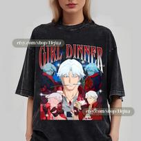 Dante - Girl Dinner Shirt, Devil May Cry shirt, Vergil, DMC shirt XL