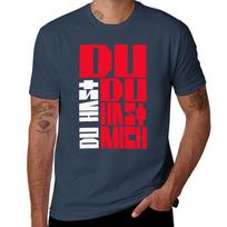 Du Hast Tshirt Basic Casual Short Sleeve Cotton Shirt S red