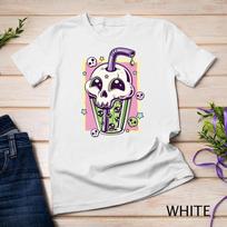 Kawaii Pastel Goth Creepy Skull Boba Bubble Tea Vaporwave Unisex T-shirt 11 M