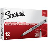 SHARPIE Permanent Markers  Ultra Fine Point  Black  12-Pack  Precise T
