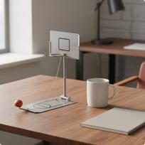 Folding Desktop Basketball Hoop Mini Desk Set Foldable for Office Workers, Travel