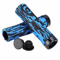2Pcs EVA Mountain Bike Handlebar Grips Anti Slip Bike Handlebar Grips Sleeves  Cycling Accessory juoda/mėlyna