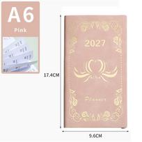 2027 Portable A6 Daily Planner Calendar Diary Notebook 365 Time Organizer Tool for Student Work Travel Planning A8