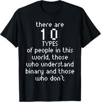 Math Binary Code Funny Gift Fun T-Shirt Unisex T-Shirt XL