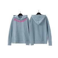24SSTrendy Brand Palm Angel Letter Collar Printed Hoodie Sweatshirt Unisex BF High Street Jacket S mėlyna
