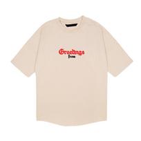 Cross-border European and American trendy brand palm angel garonia foam letter printing short-sleeved t-shirt men's and women's high street S