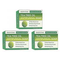 3pcs Tea-Tree Oil Antifungal Soap Antifungal Treatments for Face Body Acnes Athlete's Foot Tinea Folliculitis less