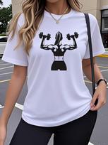 Unisexs Gym Shirt Loose Fit Workout Top Short Sleeve Fitness Crew Neck Casual Tee S