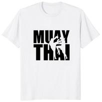 Muay Thai Fighter Silhouette Graphic T-shirt M