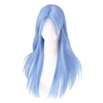 Elegant Blue Wigs with Bangs Middle Part Cosplay Lolita Wigs  for Women mėlyna