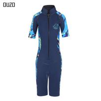 2.5mm Neoprene Kids Wetsuit Diving Surfing Swimming Unisex Short Sleeve Full Body Thermal Protection XS 6Y