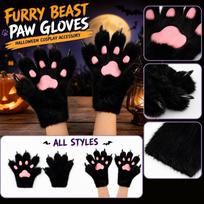 Halloween Plush Gloves for Cosplay Costume and Convention L juoda