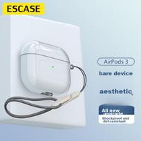 AirPods 3rd Generation Wireless Bluetooth Earphones Shockproof Dustproof Transparent Silicone [Bare Phone Aesthetic + Lanyard]