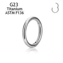 Classical Nose Rings G23 Titanium Anodizing Piercing Body Jewelry Basic Earrings Sexy Septum Piercing Nariz Gifts Safe Piercing 1.0x6mm sidabras