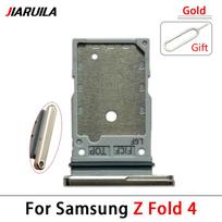 Dual-Card Sim Tray Holder For Samsung Z Fold 2 3  4 Fold2 Fold3 Fold4 SIM Card Tray Slot Holder Adapter Socket Repair Parts Z Fold 4 Gold