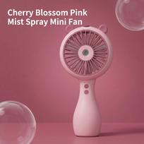 Cute Mist Spray Handheld Mini Fan USB Rechargeable 3 Speed Nano Atomization Moisturizing Cool Fan Ergonomic Grip 4 Colors Kids vyšnių žiedų rožinė spalva