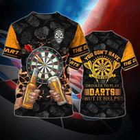 New Men's Dart Turntable 3D Print Casual Sports Oversized Loose Fashion Round Neck Short Sleeve Summer T-shirt Tops Comfortable XXS