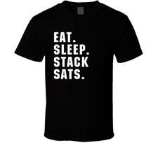 Eat Sleep Stack Sats Bitcoin T Shirt XXL