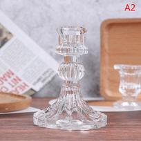 Vintage Fine Glass Candlestick Dinner Candle Holder Home Wedding Decorations A2