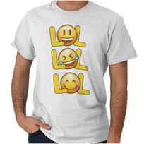 Funny Laugh Out Loud LOL Emoticons Humor Womens or Mens Crewneck T Shirt Tee XL