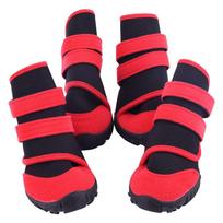 Batai šunims Šunų bateliai Neslystantys padais Batai mažiems dideliems šunims Neperšlampami tvirti batai šunims rudeniui ir žiemai 4 vnt. (Red,XS（old）) raudona