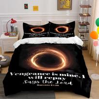 Black and Gold Ring Design Bedding Set Bedding set (1 duvet cover, 2 pillowcases, duvet not included) 135x200cm