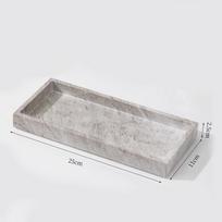Nordic Style Natural Marble Tray Bathroom Sink Storage Rack Teeth Cup Mouthwash Cup Trays Bathroom Accessories Home Decoration pilka