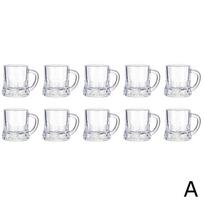 Mini Beer Mugs Reusable Glass With Handles Whisky Juice Supplies Bachelor Birthday BBQ Mugs Oktoberfest Party M2G3