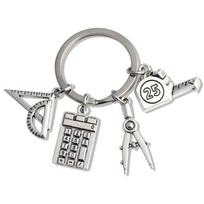 Calculator Geometry Keychain Compasses Student Keychain  Greek Symbols Keychain no.1
