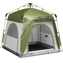 Pop-Up Tent, Automatic Setup, Weatherproof, Hydraulic Pressure Mechanism, 240 cm x 240 cm x 199 cm, Green+Grey 240 x 240 x 199 cm žalia