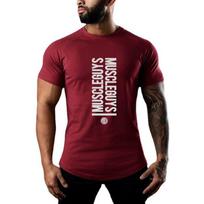 Do The Work  Printed Gym Sports Fitness Bodybuilding Mens Fashion Casual Breathable Slim Fit Workout Summer Cool Tshirt M-2XL M raudona
