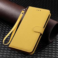 Phone Case For Redmi 13C 4G Texture Book Leather Wallet Flip Cover For Xiaomi Redmi 13C Redmi13C 13 C 4G Shockproof Phone Bag Soft Silicone Cases For Xiaomi Redmi 13C 4G geltona