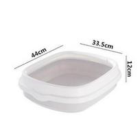 Upgraded Anti-Splash Semi-Enclosed Cat Litter Box with Removable Washable Design & Litter Shovel Medium