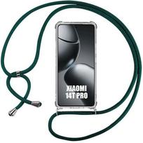 Case for Xiaomi 14T Pro - Scratch-Resistant with Night Green Lanyard - E.F.Connection®