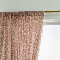 Užbaigtos užuolaidos Medvilninis ir lininis audinys Spausdinimas Gėlėtas Gaivus Mažas langas Pusiau užtemdantis Balkonas Erkeris Užuolaida height 90 * width 60cm