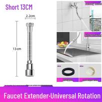 Full Copper Swivel Kitchen Faucet Extension Tube with Foldable Spout for Vegetables