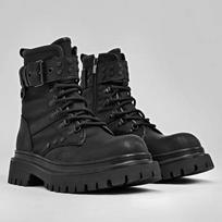 Sagtis Vyriški Batai Aukštakulniai Ankle Boots Pakylantys Batai Žieminiai Rudeniniai Vyriški Odiniai Chelsea Batai Su Metaline Apdaila 36 juoda