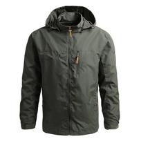 Cross2020 Men's Spring/Autumn Trendy Windbreaker for Outdoor Mountaineering and Sports 2XL armijos žalia spalva