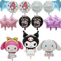 15Pcs Cartoon Party Balloons Decor for Kids Kuromi Themed Party, Amusement Park