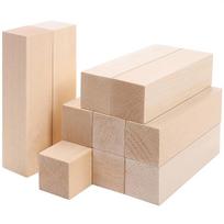 10Pcs Natural Basswood Carving Blocks Portable Unfinished Wood Block DIY Carving Whittling Art Supplies for Beginners Experts
