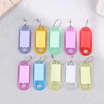 10Pcs Multicolor Keychain Key Id Label Tags Luggage Id Tags El Number Classification Card Key Rings Keychain Random Colors 10pcs