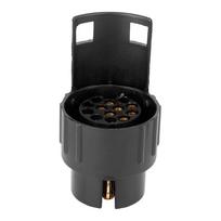 7 to 13 Pin Socket Adapter, Abdominal Trailer Plug Converter for Trailers, Truck CaraNaVans, Slim Design